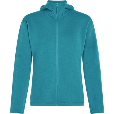 Icebreaker Wmns 360 Realfleece Elemental LS Zip Hood Topaz