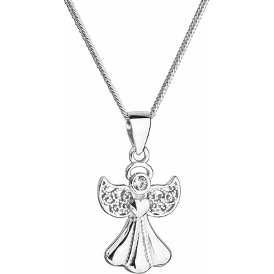 EVOLUTION GROUP 32077.1 crystal anděl dekorovaný krystaly Swarovski (Ag925/1000, 2,9 g)