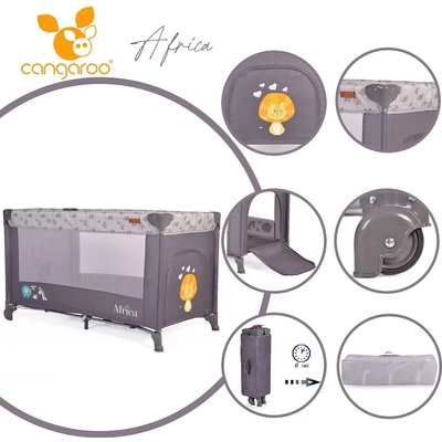 Cangaroo Детска кошара Africa сив (108553)