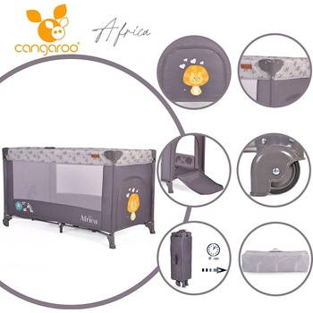 Cangaroo Детска кошара Africa сив (108553)