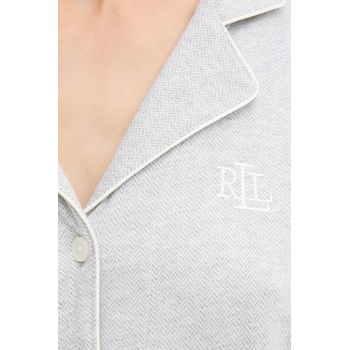 Lauren Ralph Lauren Памучна пижама Lauren Ralph Lauren дамска в сиво от памук ILN92453 (ILN92453)