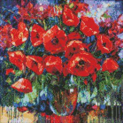 Ideyka Диамантен гоблен Ideyka - Букет от макове, 40 х 40 cm (AM7556)