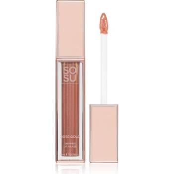 SOSU Cosmetics Shimmer Lip Glaze хидратиращ блясък за устни с блестящи частици цвят Golden 6ml