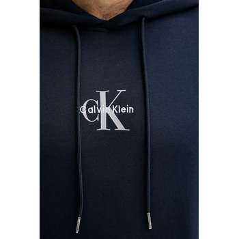 Calvin Klein Памучен суичър Calvin Klein Jeans мъжки в тъмносиньо с качулка с принт LV04RD243G (LV04RD243G)