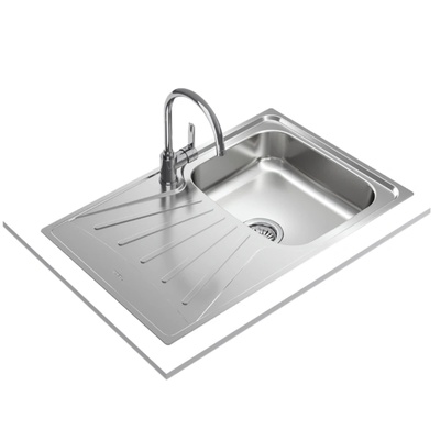 Teka Мивка Teka Starbright 45 E-XM 1B 1D МИКРОЛЕН, Обръщаема, За шкаф със светъл отвор, 45 см, Инокс (115120039)