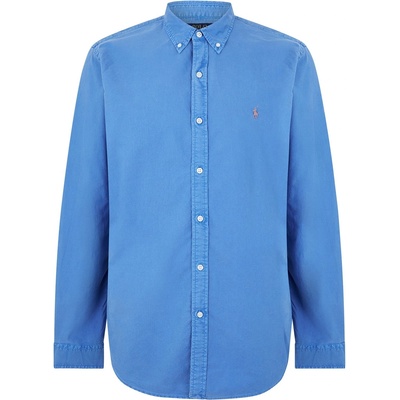 Ralph Lauren Риза с дълъг ръкав Polo Ralph Lauren Mens Slim Fit Oxford Long Sleeve Shirt - Blue Orbit