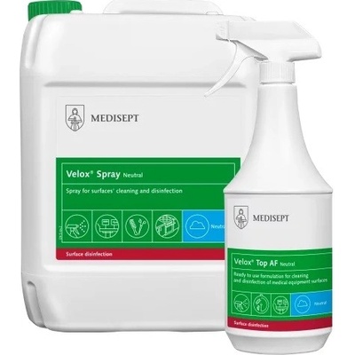 Velox Spray Medisept roztok na dezinfekciu povrchov a zdravotníckych pomôcok 1 l