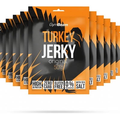 GymBeam Sušené mäso Turkey Jerky originál 50 g
