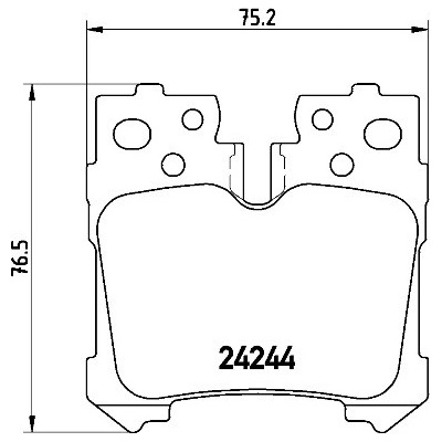 BREMBO Sada brzdových platničiek kotúčovej brzdy P83076