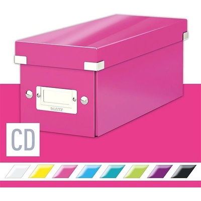 Leitz WOW Click & Store CD 14,3 x 13,6 x 35,2 cm, ružová
