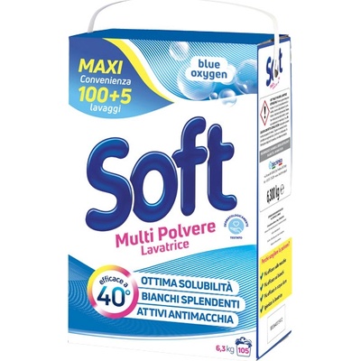Soft classic Blue Oxygen prací prášok aktívny kyslík na biele prádlo 5,225 kg 105 PD
