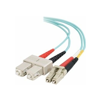 C2G 85537 LC-SC 10Gb 50/125 OM3 Duplex Multimode PVC Fiber Optic