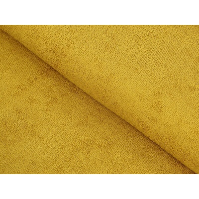 Froté - hořčicová - metráž šířka 150 cm