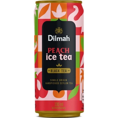 Dilmah Black Ice Tea Peach 330 ml