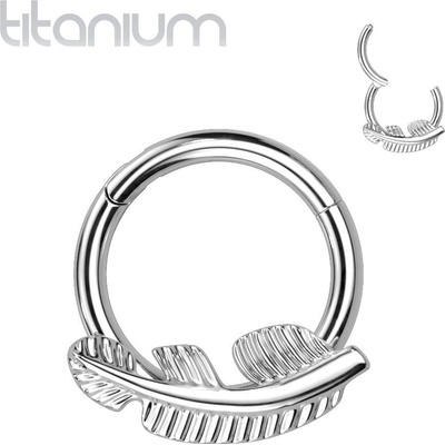 Šperky4U segment kruh helix cartilage tragus septum piercing titan TIT1224-1210