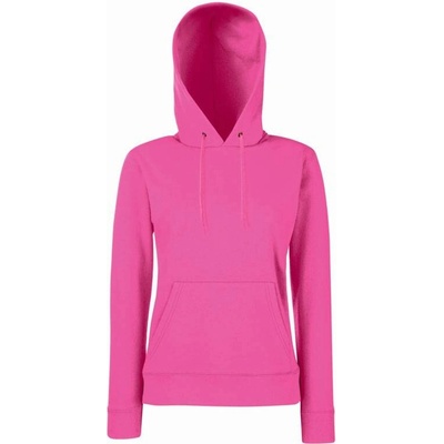F.O.L. Classic Lady-Fit Hooded Sweat červená Fuchsia
