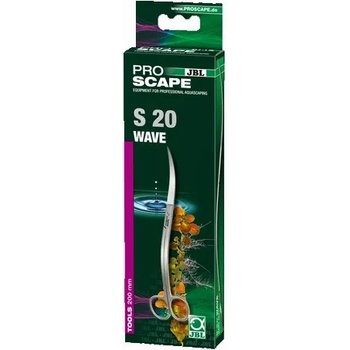 Jbl ProScape Tool S wave - ножица със специална вълнообразна форма от неръждаема стомана за професионално поддържане на аквариумни растения, които се достигат трудно със стандартни ножици, 20 см