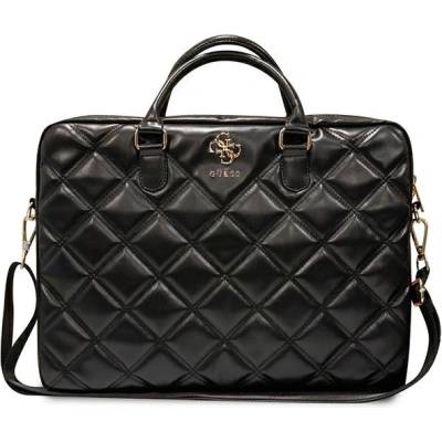 GUESS Guess 4G Quilted Чанта за лаптоп, 16", черен