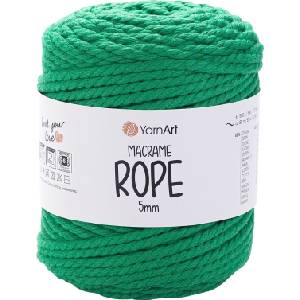 YARNART Macrame Rope 5 mm 85 m 759 Green юта (Macrame Rope 5 mm 759)