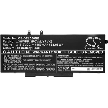 Cameron Sino Батерия за лаптоп DELL Latitude 14 5410, Latitude 15 5511 3HWPP 15.2V 4150mAh CAMERON SINO (CS-DEL550NB)
