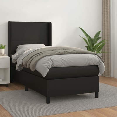 vidaXL 3132361 Boxspring postel s matrací umělá kůže / barva Černá