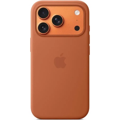 Apple Калъф Apple iPhone 17 Pro Silicone MagSafe - Terra Cotta mgfj4 (0195950663990)