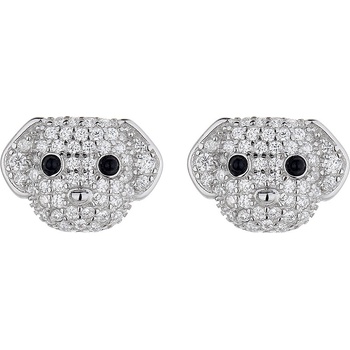 DELIS Сребърни обеци, jw844, модел кученце, с родиево покритие (jw844)