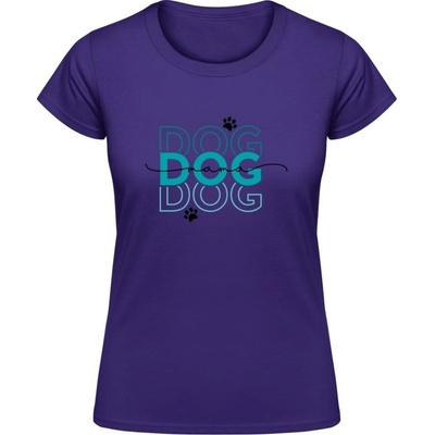 Akciové Dámske Tričko Soft Style Gildan Diazjn DOG DOG DOG mama Purple