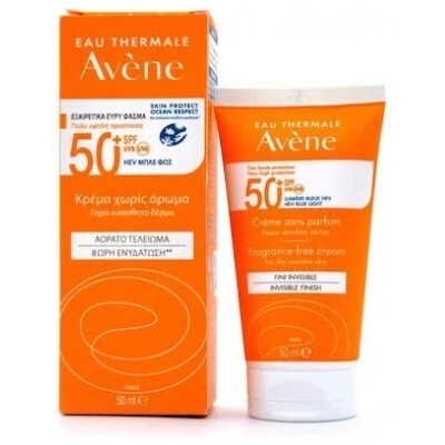 Avène Слънцезащитен крем без аромат, Avene Face Cream SPF50+ Fragrance-Free 50 ml