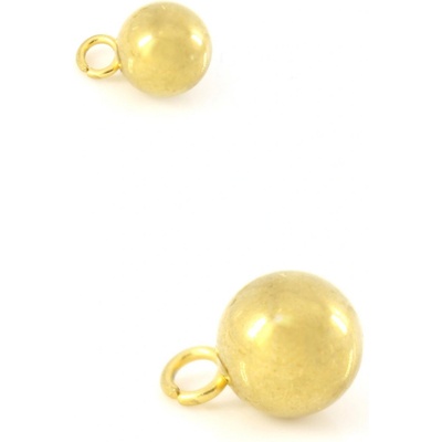 Závěsná kulička Zlatá 9x6mm - 1Ks+B - 100Ks