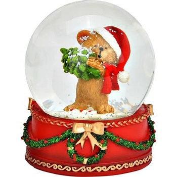 WURM Коледен снежен глобус коледно мече, 7x7x9 см (2130)