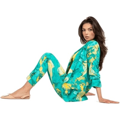 Italy Moda dámska bunda s potlačou PRINATA zelená DHJ-MA-7684A-1.22X 387384