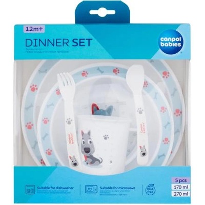 Canpol babies Cute Animals Dinner Set Dog съдове 270 ml