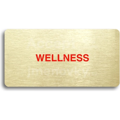 ACCEPT Piktogram WELLNESS - zlatá tabulka - barevný tisk bez rámečku
