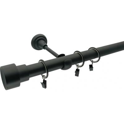 KovovégarnýžeCZ Goddo elegance 25 mm Dvouřadá Bez kroužků černá matná 480 cm