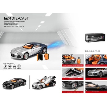 Image 1 of Armtoys КОЛЕКЦИОНЕРСКА МЕТАЛНА КОЛА БУГАТИ 1: 24 + ПУШЕК