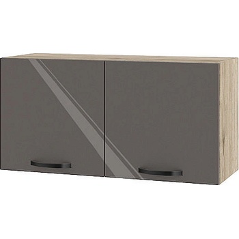 ИРИМ Горен кухненски шкаф Сити АРФ-Антрацит гланц-05-108 80 см