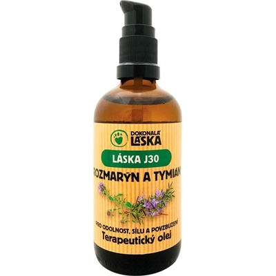 Dokonalá Láska Láska J30 Rozmarýn a tymián terapeutický olej 100 ml