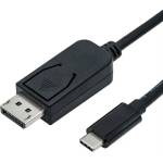Roline Кабел Roline 11.04. 5846, от USB 3.1 Type C(м) към Display Port(м), 2m, черен, 4096x2160 макс. резолюция (11.04.5846)