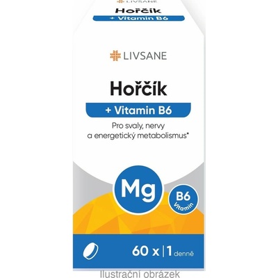 Livsane Hořčík + Vitamin B6 60 tablet