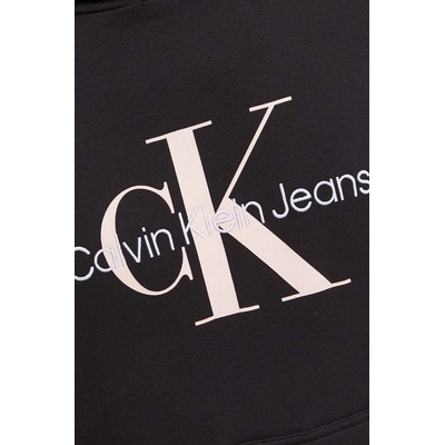 Calvin Klein Памучен суичър Calvin Klein Jeans в черно с качулка принт J30J320805 (J30J320805)