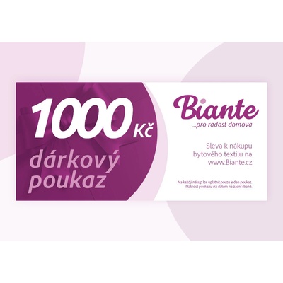 Biante Tištěný dárkový poukaz Biante v hodnotě 1 000 Kč