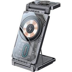 YESIDO Зарядна станция - Yesido Wireless Charging Station (DS25) - Бързо зареждане, Магнитна, за телефон/часовник/слушалки - Черен