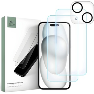 Tech-Protect Защитно стъкло TECH-PROTECT Supreme комплект Apple iPhone 15 - Прозрачно KP28778