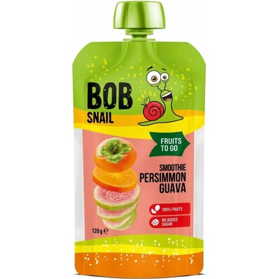 Bob Snail Smoothie Persimmon & Guava bez cukru 120 g