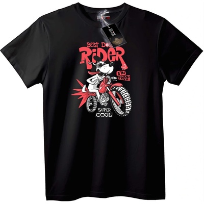 NOONEBRAND Тениска Най-Добрият Кучешки Ездач - 2XL, Black