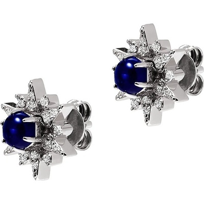 Emporio Armani stříbrné náušnice s kubickými zirkony hvězda EG3603040