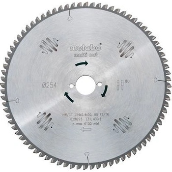 Metabo Pílový kotúč HW/CT 250x30, 80 WZ 10°