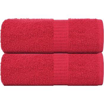 vidaXL Кърпи за пране FROGN 2 бр. Червени 30x30 см 360 г/м2 (136920)