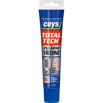 CEYS TOTAL TECH lepidlo a tmel 125 g transparentní